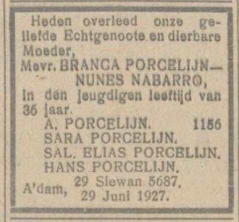 1927 advertentie overlijden Branca Nunes Nabarro.jpg