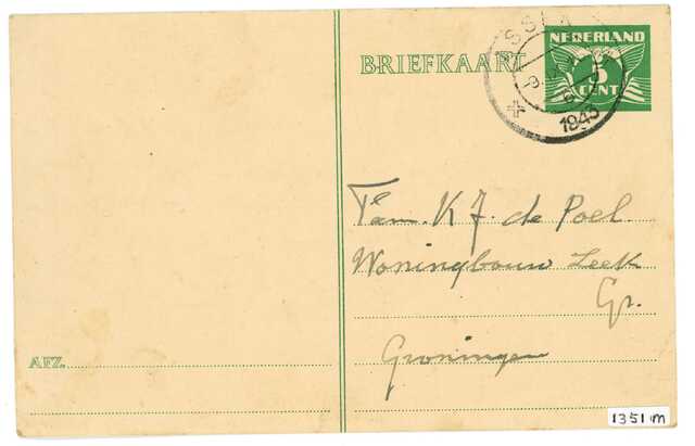 Briefkaart van Golda deportatie uit Westerbork poststempel 9-9-'43.jpg