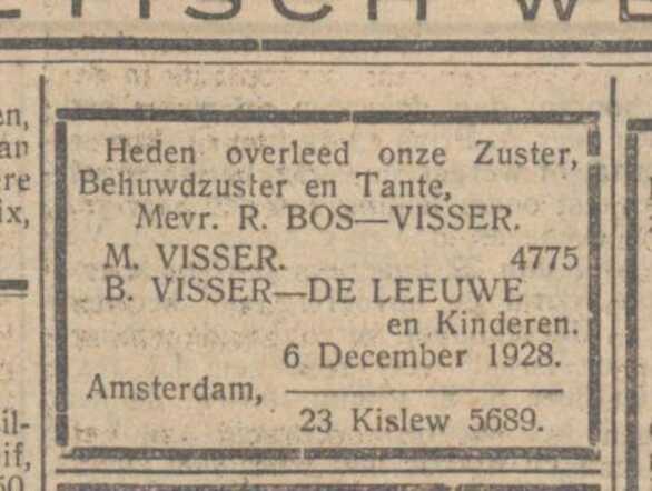 1928 NIW 14 dec 1928 R. Bos-Visser overleden.jpg