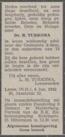 De Tijd 7-1-1942 overlijdensannonce.jpg