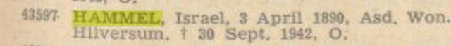 Staatscourant 27-4-1950 doodverklaring Israel Hammel.jpg
