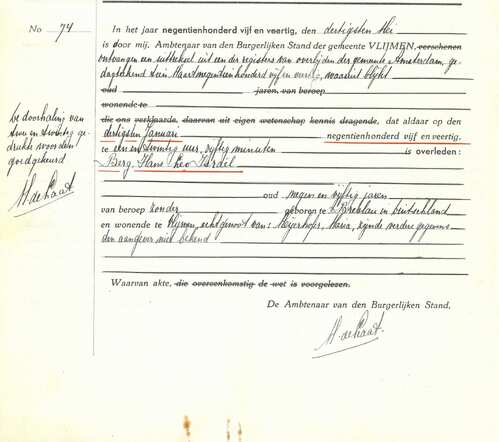 Berg Hans L.I. overlijdensakte Vlijmen 30-5-1945.jpg