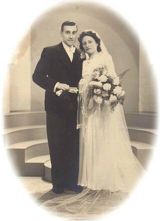Wedding photo of Arnold Houtkruijer and  Mirjam Wallinski.