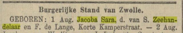 geboorteaangifte  Jacoba Sara Zeehandelaar.jpg
