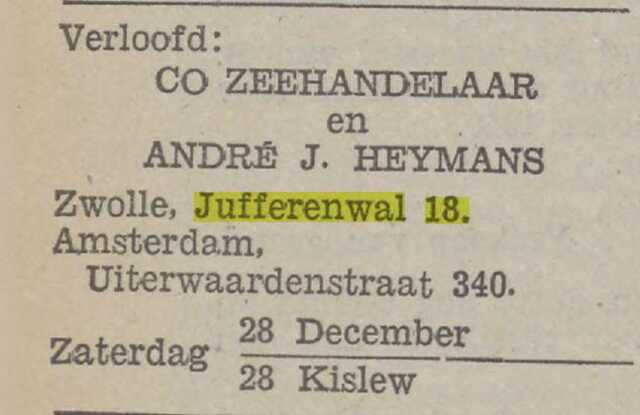 17 24-12-1940, Pr. Ov.Zw.c. verloving Jacoba Sara Zeehandelaar en Andr'Jozef Heijmans.jpg