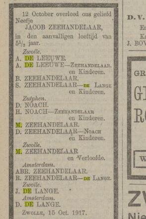 15-10-1917, Jacob Zeehandelaar, familie de Lange.jpg