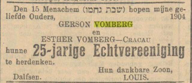 19-8-1910, NIW 25 jaar ouders van Levi Vomberg.jpg