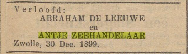 1 NIW 29-12-1899 Antje Zeehandelaar verloofd.jpg