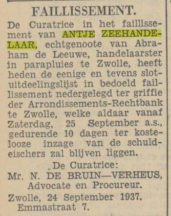 6 24-9-1937 Antje Zeehandelaar Provinciale Overijsselsche en Zwolse courant.jpg