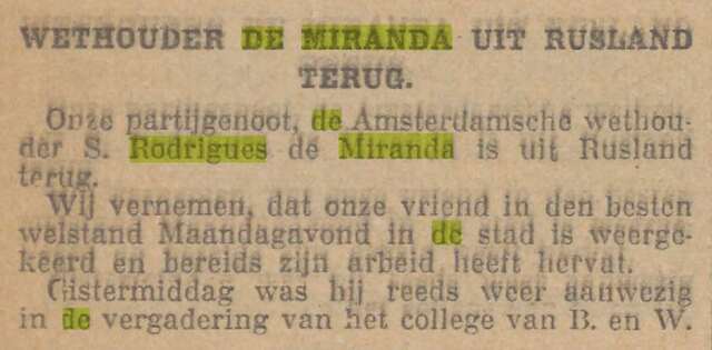 Voorwaarts 31-5-1922 Wethouder uit Rusland terug.jpg