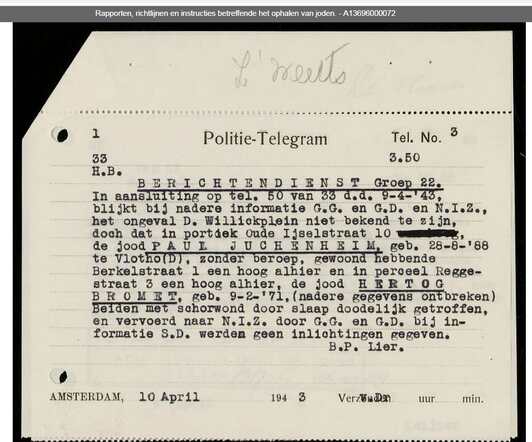 9 april 1943 H Brommet en P Juchenheim doodgeschoten.JPG