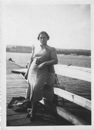 Sternfeld, Edith on pier.jpg
