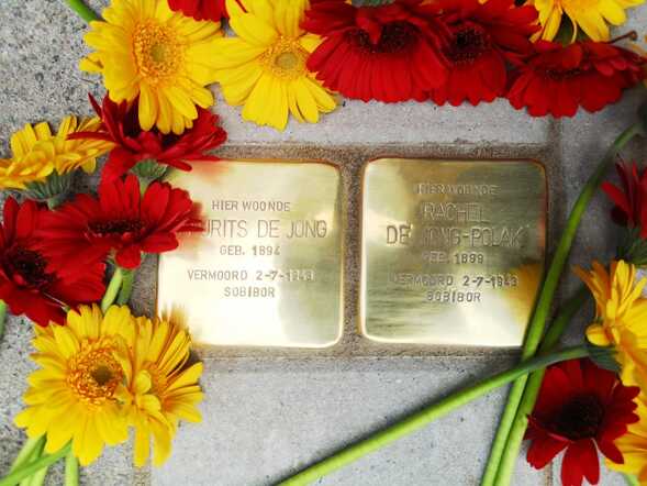 Stolpersteinen voor Rachel de Jong-Polak en Maurits de Jong