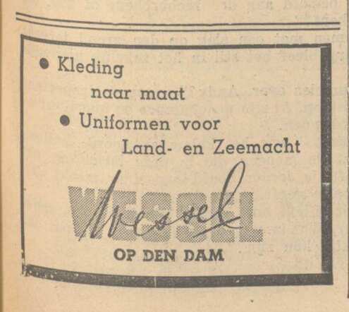 Reclame voor winkel v Wessel Wessel op Dam 4.PNG