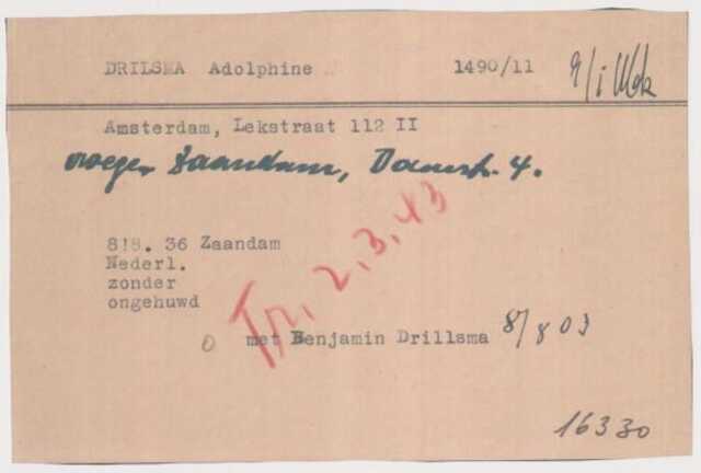 Transportkaart Westerbork Adolphina Drilsma.jpg
