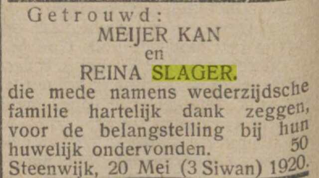 28-5-1920, NIW, Reina Slager en Meijer Kan.jpg