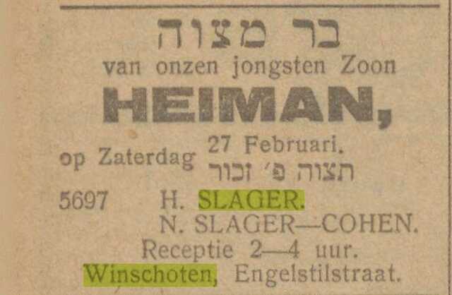 19-2-1926, NIW Naatje Slager-Cohen en Henrij Slager, zoon Heiman.jpg