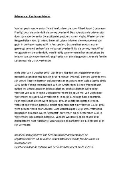 brieven van Remie aan Manie