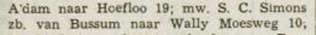 De Bel 10-5-1940 adres Wally Moesweg.jpg