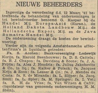 32b Jacques Krijn  liquidatie joodse bedrijven Alg hand. 01-10-1941.JPG