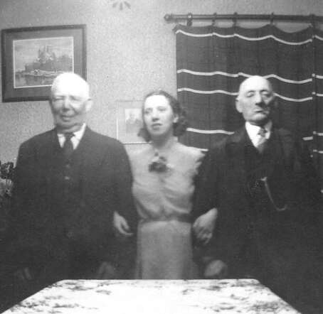 Grandfathers Joseph Bartels and Levie Benjamin van Thijn and Bep Trompetter.