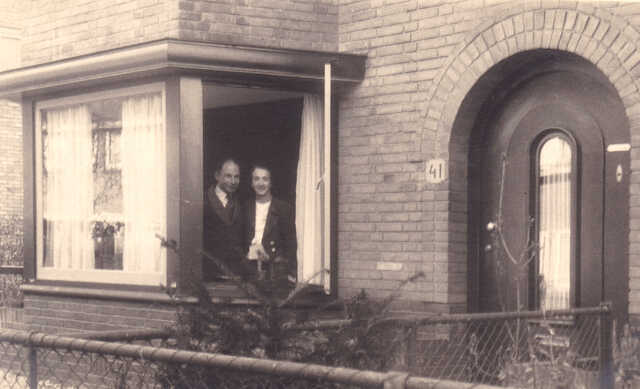 Siriusstraat 41 in 1938 met Max Broekman en Harriette Dwinger.