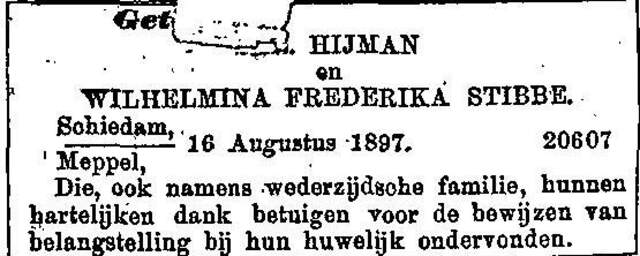 Wilhelmina Stibbe en Sal Hijman Huwelijks advertentie.jpg.png