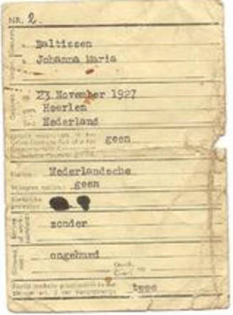 Verordening art. 9 door de Duitsers personen aanmelding
