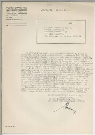 Jeanne Polak Boekbinder Politie 21 mei 1949