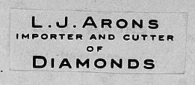 L.J. Arons, diamantslijper