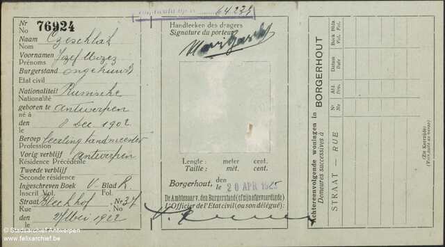 Paspoort Joseph Moise Czeschlak