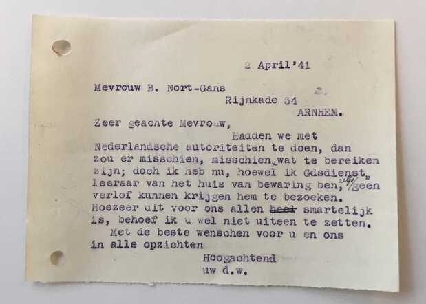 Brief van opperrabbijn Tal