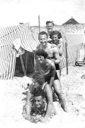 Friends on the beach of Zandvoort