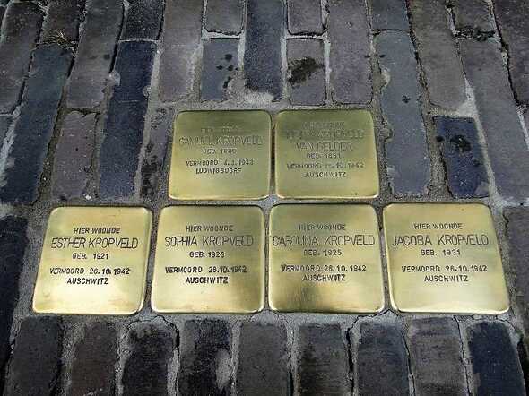 Stolpersteine gezin Kropveld-van Gelder