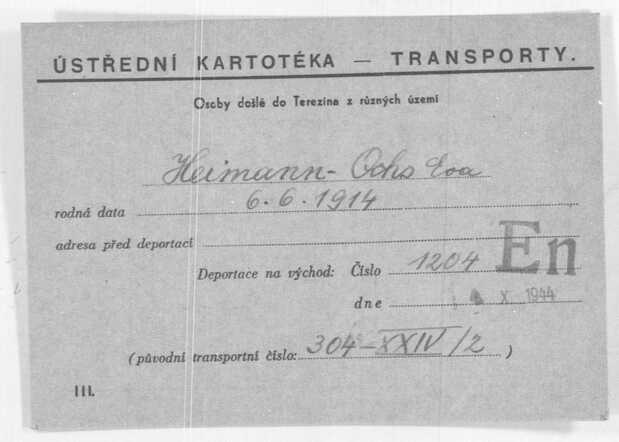 Transport Theresienstadt-Dachau