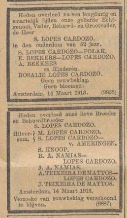 Bekkers-Lopes Cardozo, Alg Handelsblad 14 maart 1913.jpg