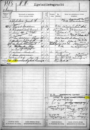 Adreskaart Emanuel Barmhartigheid 24-05-1937 van Egelantiersgracht 193 2 hoog naar Rapenburgerstraat 46 1 hoog voor.JPG
