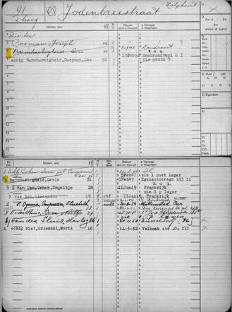 Adreskaart Levi Barmhartiheid en Lea Coopman Barmhartigheid 13-02-1952 van de Jodenbreestraat 91 2 hoog naar Rembrandtsplein 6 1 hoog.JPG