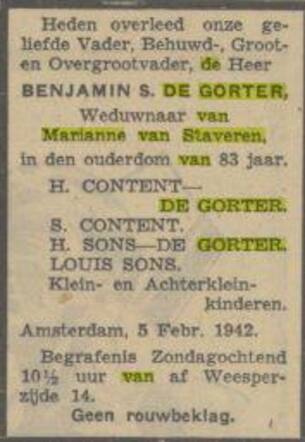 Alg Handelsblad 6-2-1942 Benjamin de Gorter.jpg