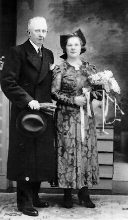 Trouwfoto dhr. De Jager en Irma Schlesinger