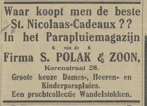 Polak, 1919, Sinterklaas, kinderparaplu's.jpg