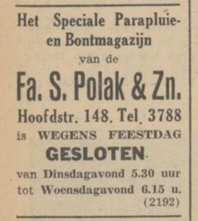 Polak, 1938.10.03, Gesloten (Grote Verzoendag volgens een advertentie er onder).jpg