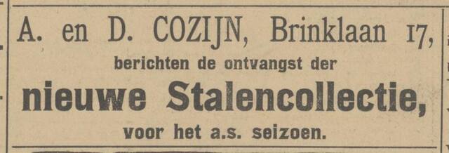 Cozijn, Annaatje, 1911.09.09, Brede advertentie.jpg