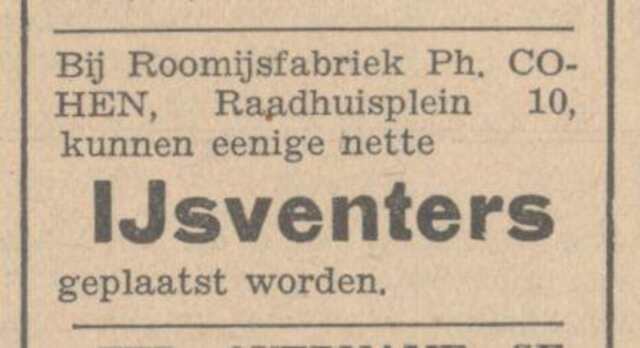 Cohen, Philip, IJsfabriek Raadhuisplein 5.6.1934.jpg