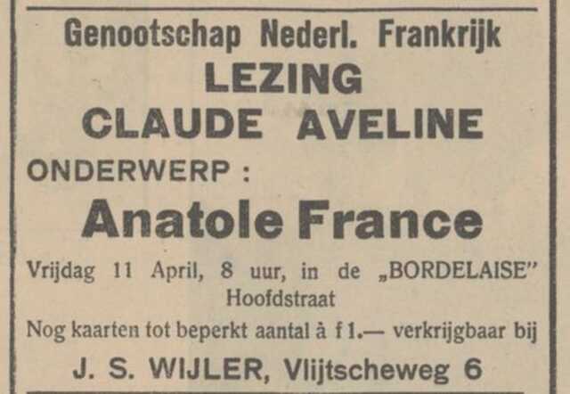 Wijler, Jacob S., 1930.04.09, Lezing genootschap.jpg