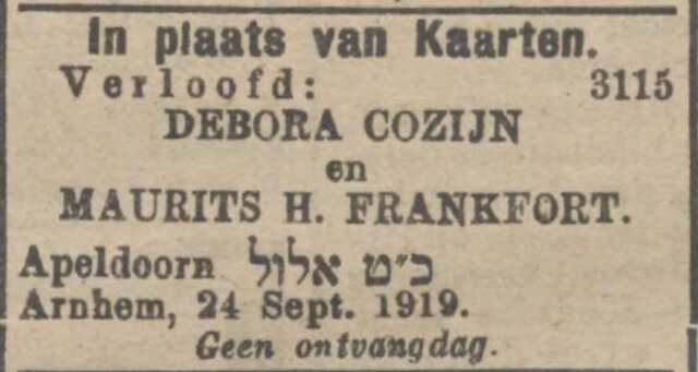 Cozijn, Debora, 1922, Verloving en huwelijk (4).jpg