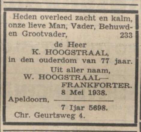 Hoogstraal, K., 1938, Overlijden Koppel (3).jpg