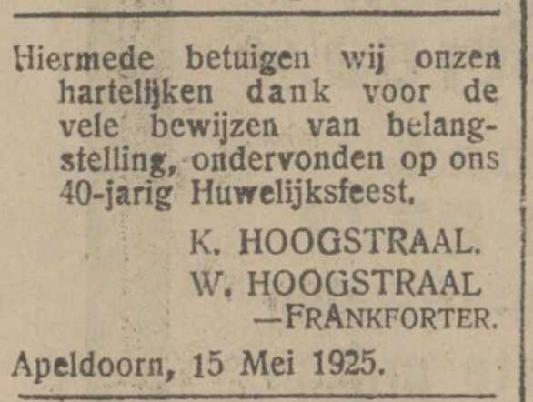 Hoogstraal, weduwe Wilhelmina, 1925.05.15, 40 jarig huwelijk.jpg