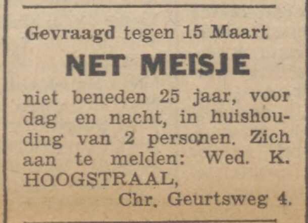 Hoogstraal, weduwe Wilhelmina, 1941.03.10, Hulp in de huishouding.jpg