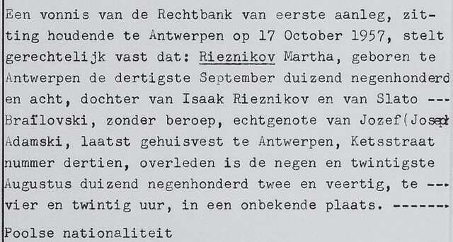 Martha Rieznikov overlijden.JPG